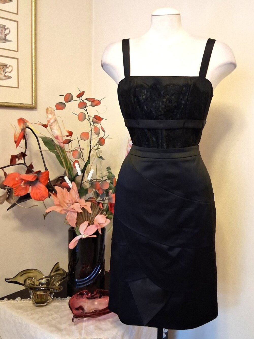 NWOT Infinitif Paris High Quality Unique Design A-Line Luxury Workwear Skirt 38
